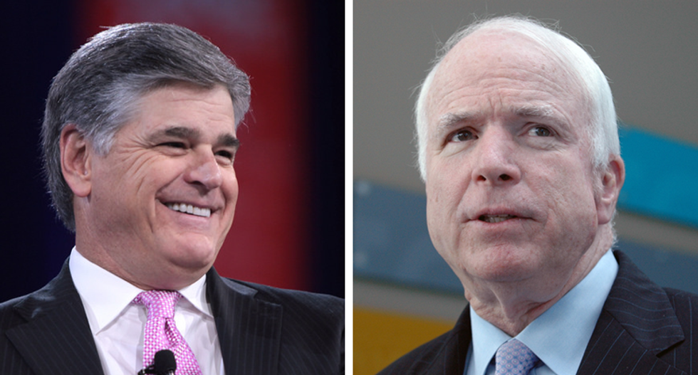 John McCain blasts Sean Hannity for peddling 'a fake news story' alleging ties to Russia