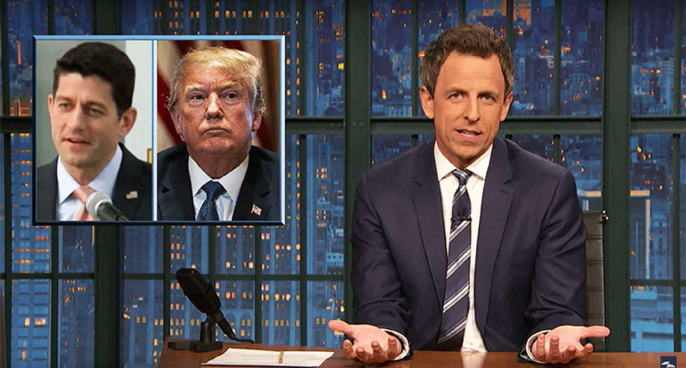 Seth Meyers nails Paul Ryan retirement as 'clogging a toilet and leaving': 'You gave us Trump -- you should have to live with him'