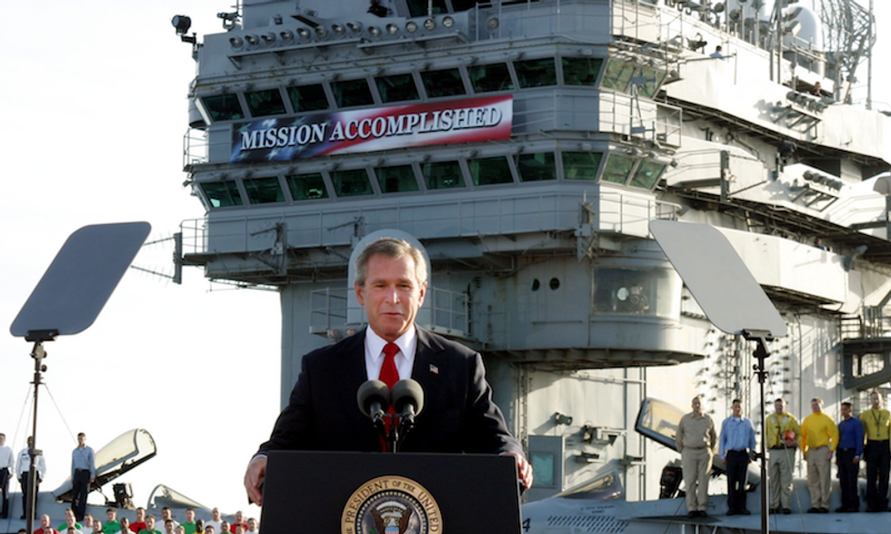 Former Bush spokesman Ari Fleischer finally tells the story of infamous 'Mission Accomplished' banner