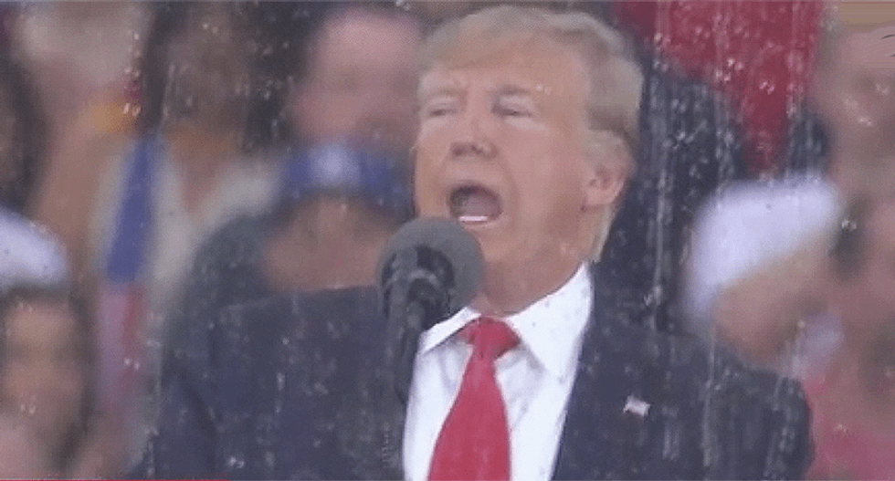 Watch Trump bizarrely claim the army retook the airports from the British during Revolutionary War