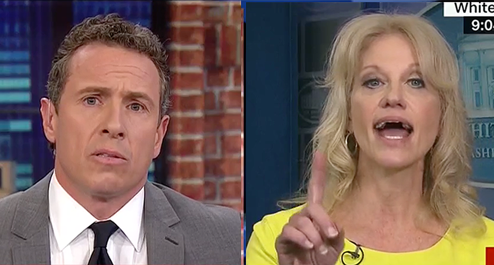 Kellyanne Conway angrily erupts at CNN's Chris Cuomo as he grills her over Trump's hateful obsession with Comey