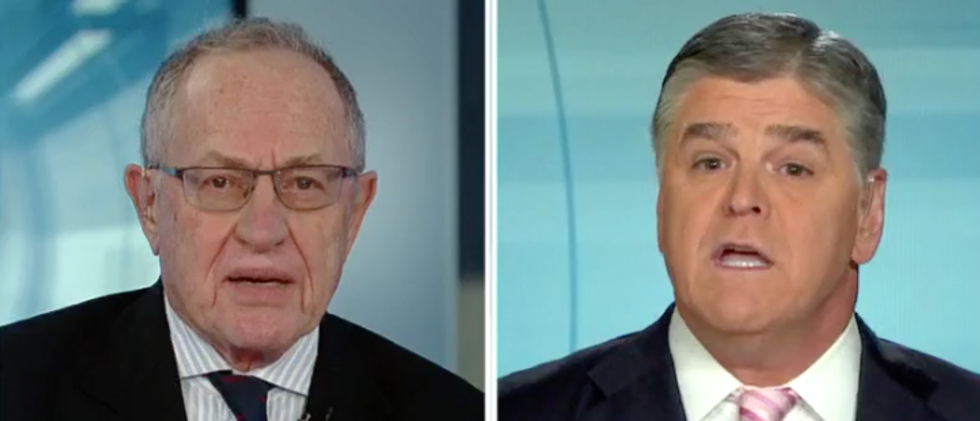 WATCH: Alan Dershowitz scolds fellow Trump-backer Sean Hannity for not disclosing his relationship with Michael Cohen