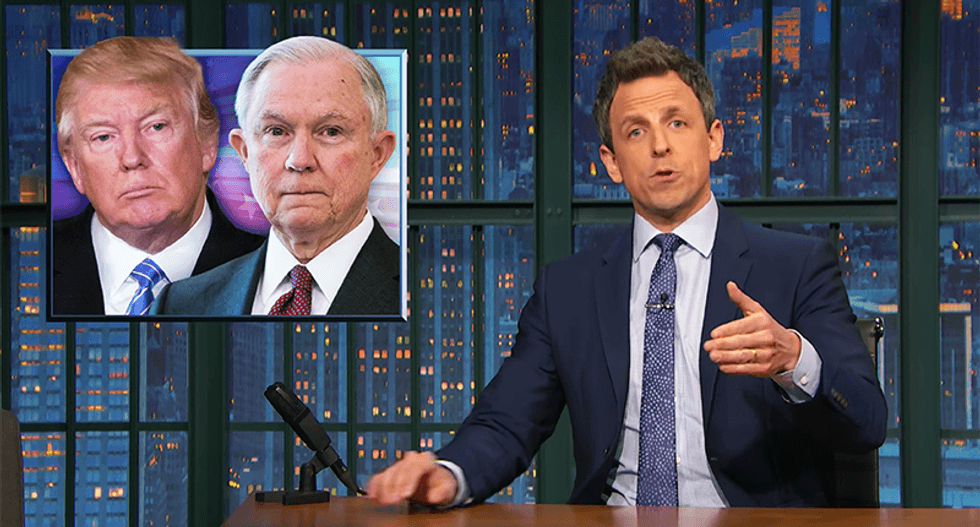 Seth Meyers kisses Trump's 'fresh start' good-bye as Jeff Sessions makes staff 'sh*t on themselves'