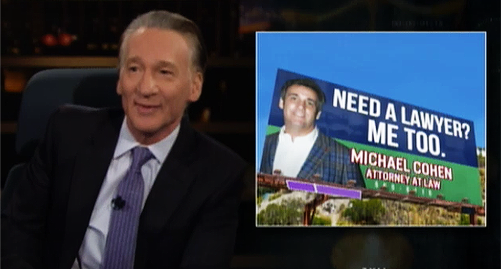 'Need a lawyer? Me too!': Bill Maher hilariously trolls Michael Cohen with billboards advertising his legal practices