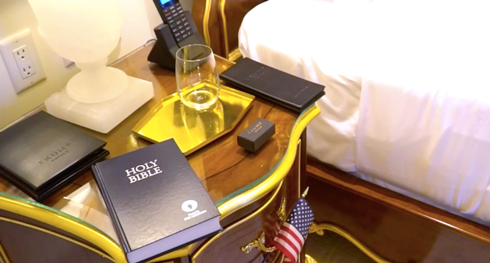 Bibles and beds are some of the only American-made products used at Trump’s DC hotel