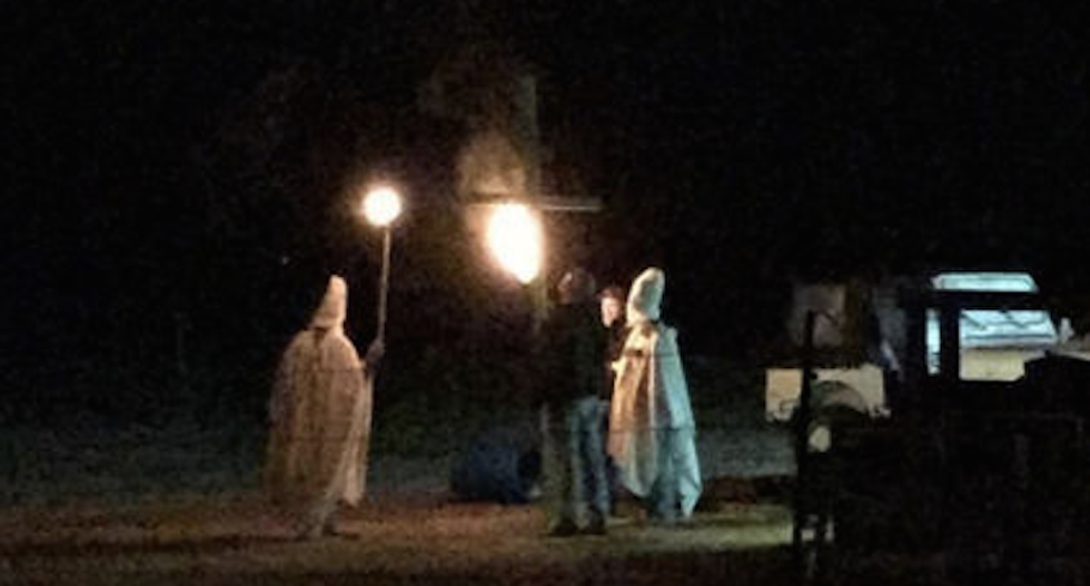 Oklahoma mayor shrugs off husband’s staged KKK rally as just a Halloween 'prank gone bad'