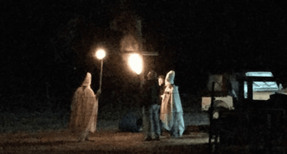 Oklahoma mayor shrugs off husband’s staged KKK rally as just a Halloween 'prank gone bad'