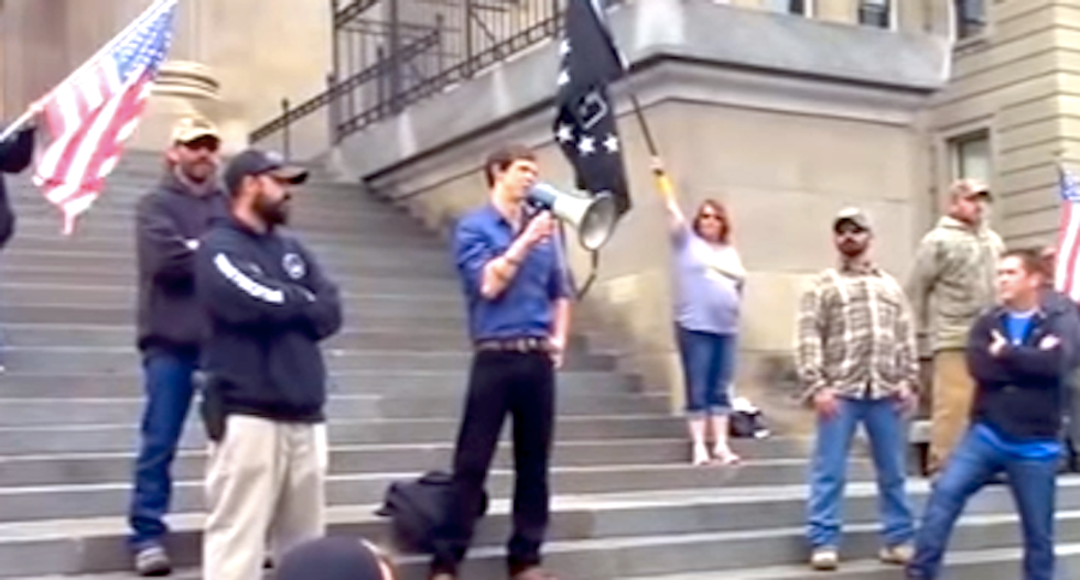 Anti-Muslim militia warns against refugee invasion at Idaho statehouse: ‘This isn’t some made-up crap!’