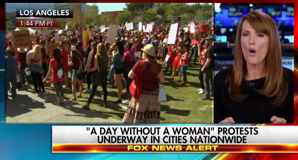 Fox News host shames women's day protestors for 'shirking responsibility' and ‘hurting women’s empowerment’