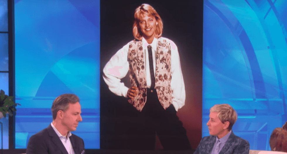WATCH: CNN's Jake Tapper tells Ellen DeGeneres he had 'a rather large crush' on her in the 80's