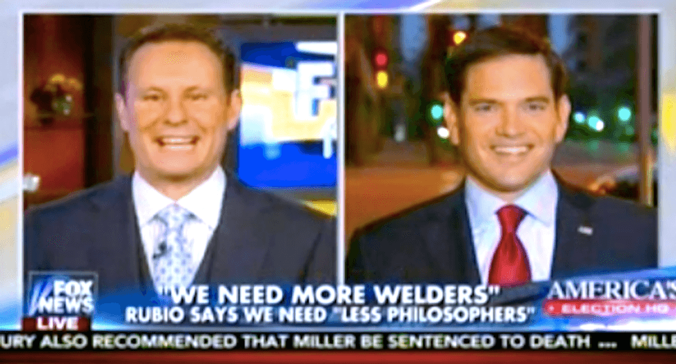 Fox host to Marco Rubio: Plato should have 'stopped yapping about his philosophy' -- and started welding