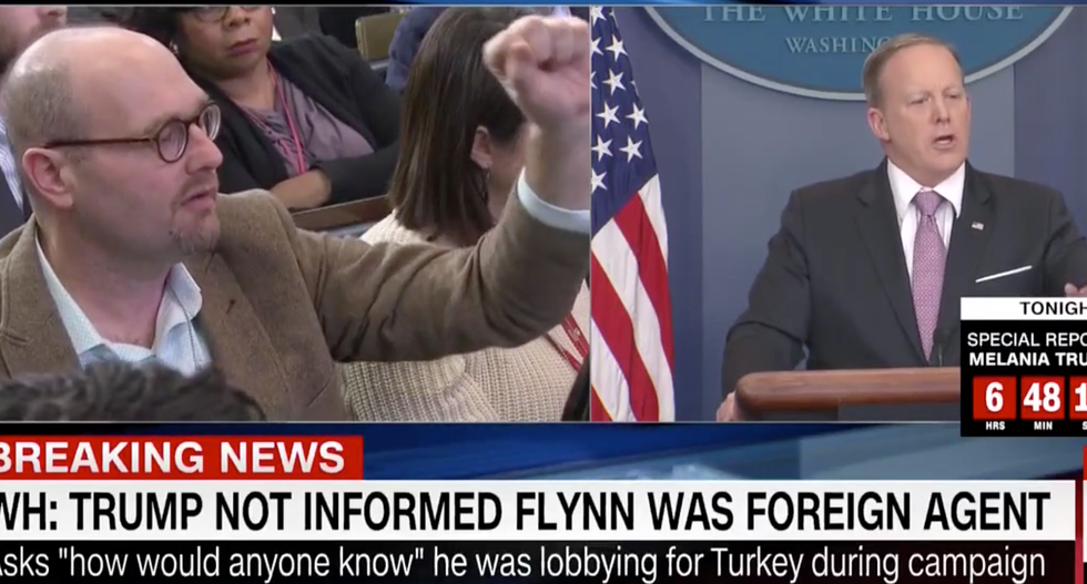 'How did that not raise a red flag?': Journalists grill Sean Spicer over Flynn's Turkey lobbying