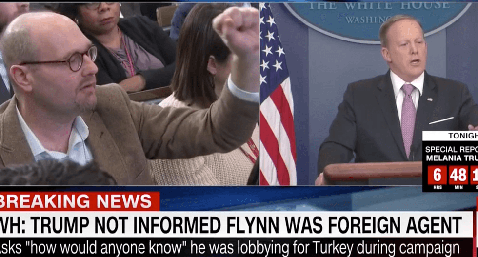 'How did that not raise a red flag?': Journalists grill Sean Spicer over Flynn's Turkey lobbying