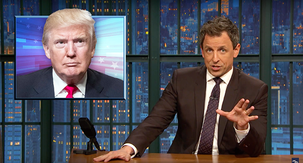 Seth Meyers sounds off on Trump's self-deprecating joke: 'It's only funny if everyone agrees he sucks'
