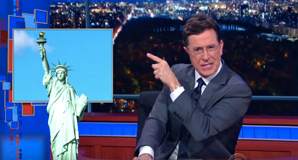 Stephen Colbert brutally mocks anti-refugee GOP candidates: Are they Christians or terrorists?