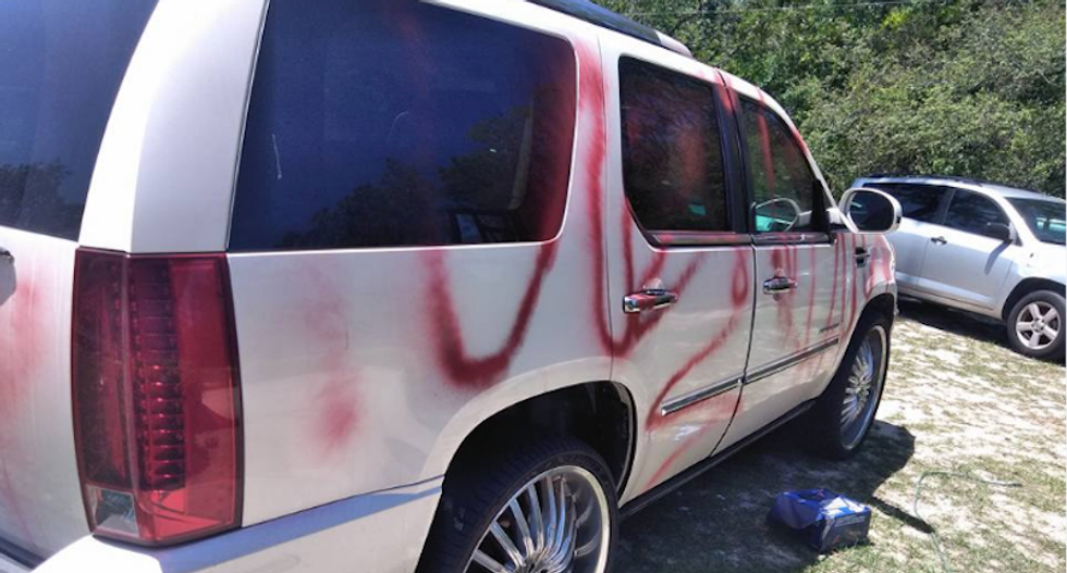 Florida woman has a message for bigots who covered home and autos with racist slurs