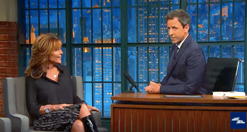 Seth Meyers schools Sarah Palin on Syrian refugees: There is a vetting process -- and here's how it works