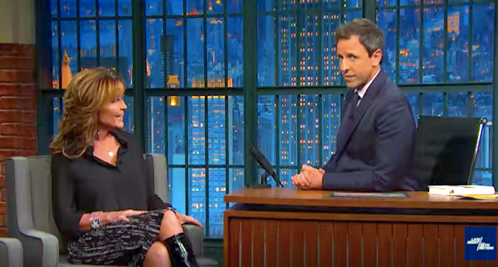 Seth Meyers schools Sarah Palin on Syrian refugees: There is a vetting process -- and here's how it works