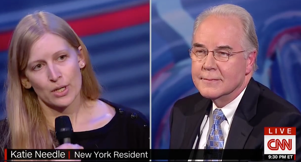 'How does that make any sense?': CNN Town Hall attendee schools Tom Price on defunding Planned Parenthood