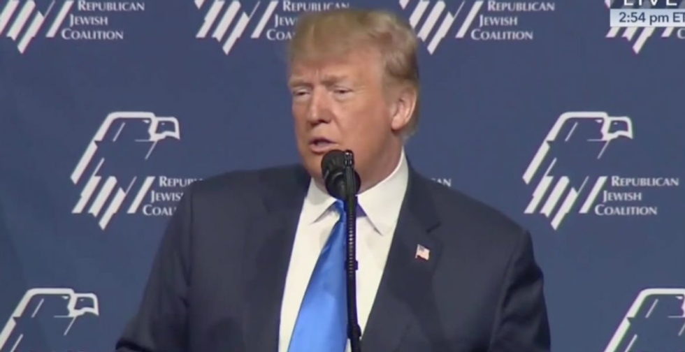 Trump tells White House Hanukkah party there might be a Jewish ‘miracle’ that helps him 'win this election'