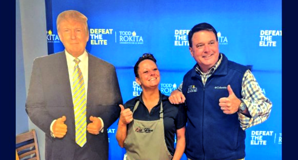 GOP rep who brings cardboard Trump cutouts to campaign events demands Mueller provide a 'progress report' or end the Russia probe