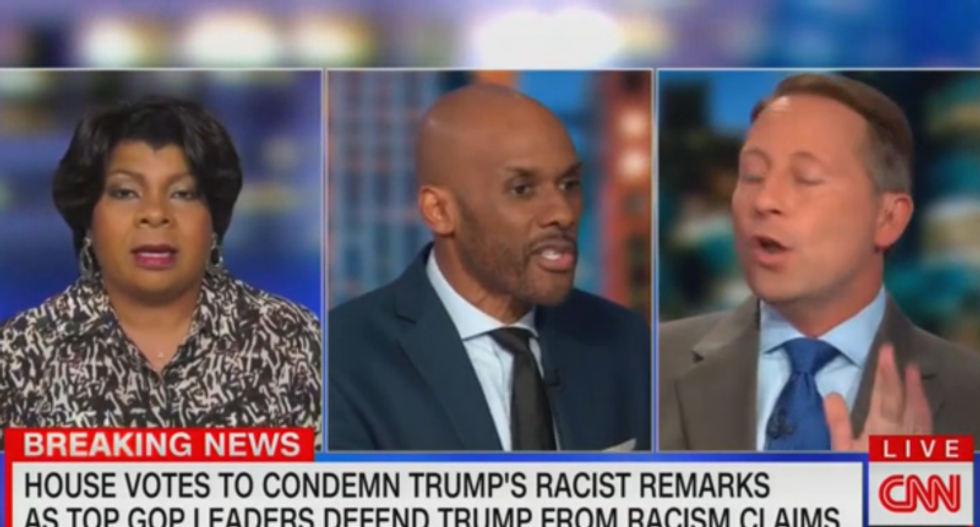 'Rob, just stop it!': Fight breaks out on CNN when Trump surrogate tries to claim Democrats are the real racists
