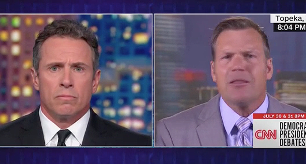 'You have to think about it?' Kris Kobach goes down in epic flames when CNN's Cuomo asks if he'd vote for a racist
