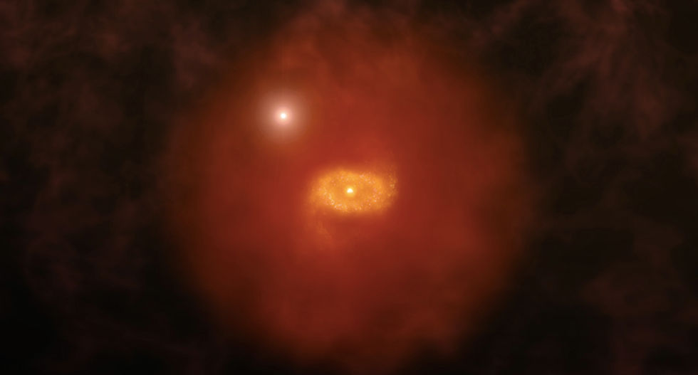 New powerful telescopes allow direct imaging of nascent galaxies 12 billion light years away