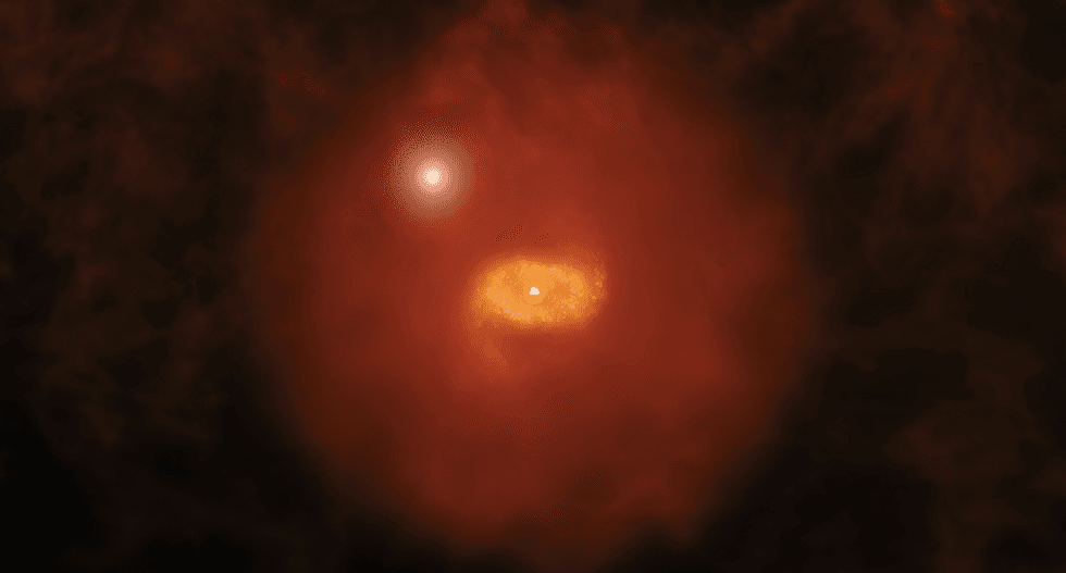 New powerful telescopes allow direct imaging of nascent galaxies 12 billion light years away