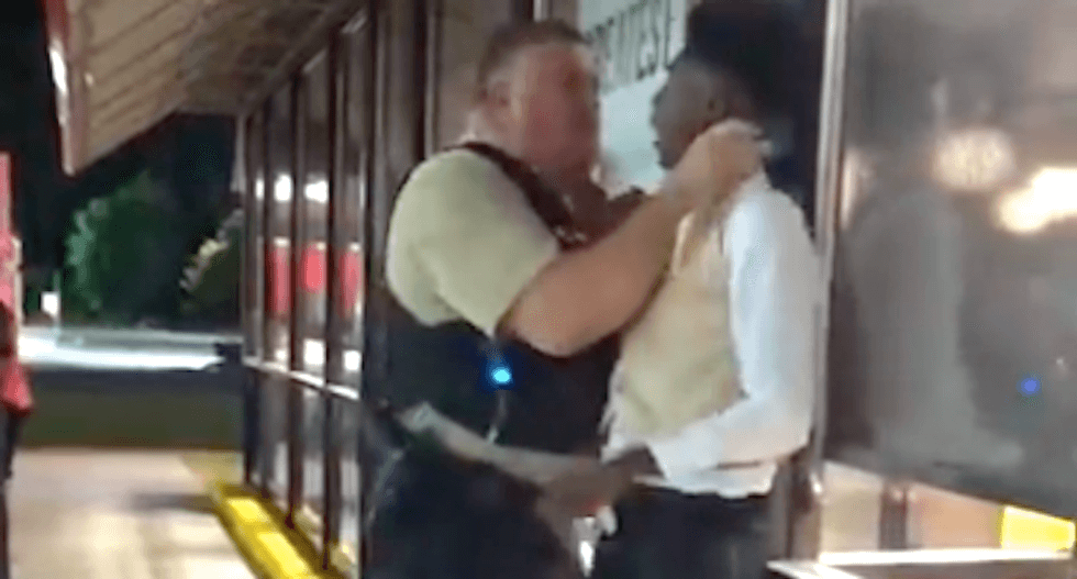 North Carolina cop choke-slams black man wearing a tuxedo for arguing with Waffle House workers