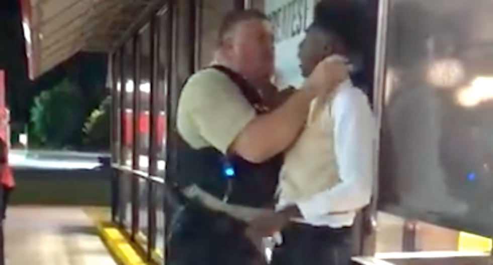 North Carolina cop choke-slams black man wearing a tuxedo for arguing with Waffle House workers