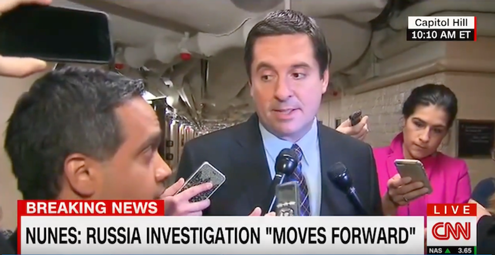 WATCH: Nunes refuses to say if he canceled hearings over Sally Yates as he's bombarded by reporters