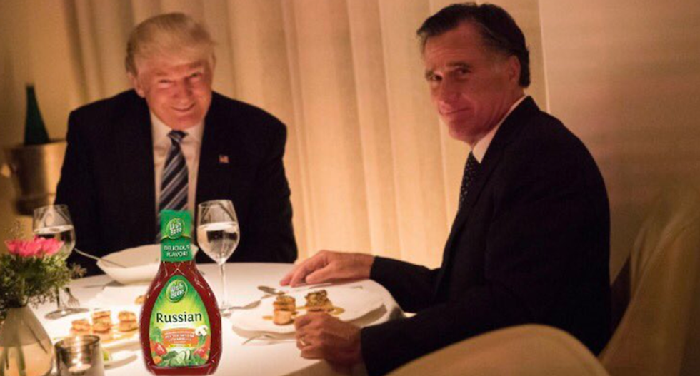 ‘His word-salad today involves ACTUAL salad': The internet loses it over Spicer’s Russia outburst