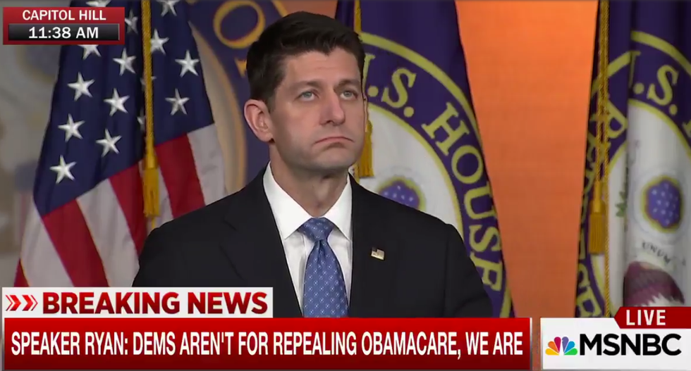 GOP in 'total chaos mode' after White House hints Ryan will lose speakership if he can't pass Trumpcare