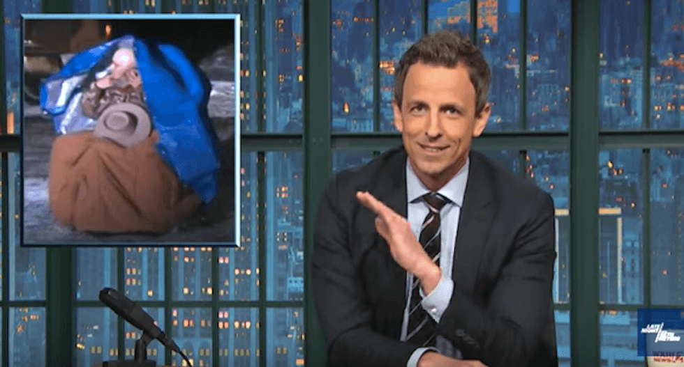 Seth Meyers mocks militia cries for help: Who wants to live 'in the woods with some heavily armed strangers?'