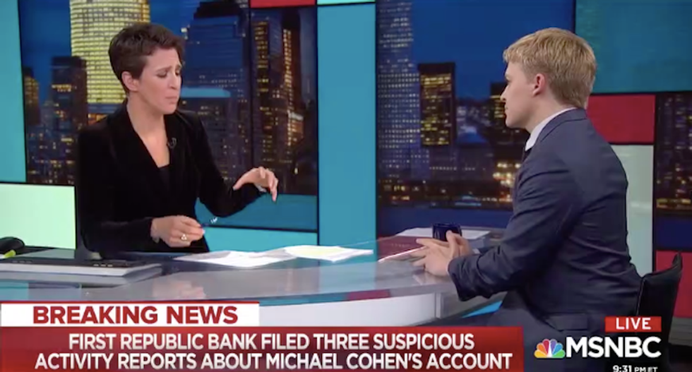 Ronan Farrow reveals to Rachel Maddow how he was able to obtain Michael Cohen's confidential financial records