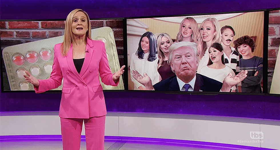 Samantha Bee warns Trump that he better not take away birth control access or 'he'll be up to his neck in Tiffanys'