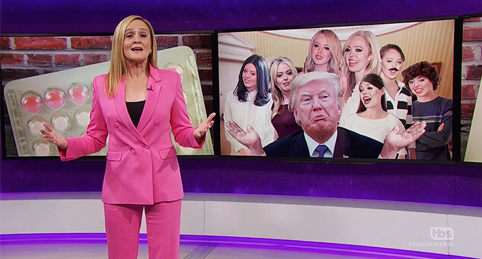 Samantha Bee warns Trump that he better not take away birth control access or 'he'll be up to his neck in Tiffanys'
