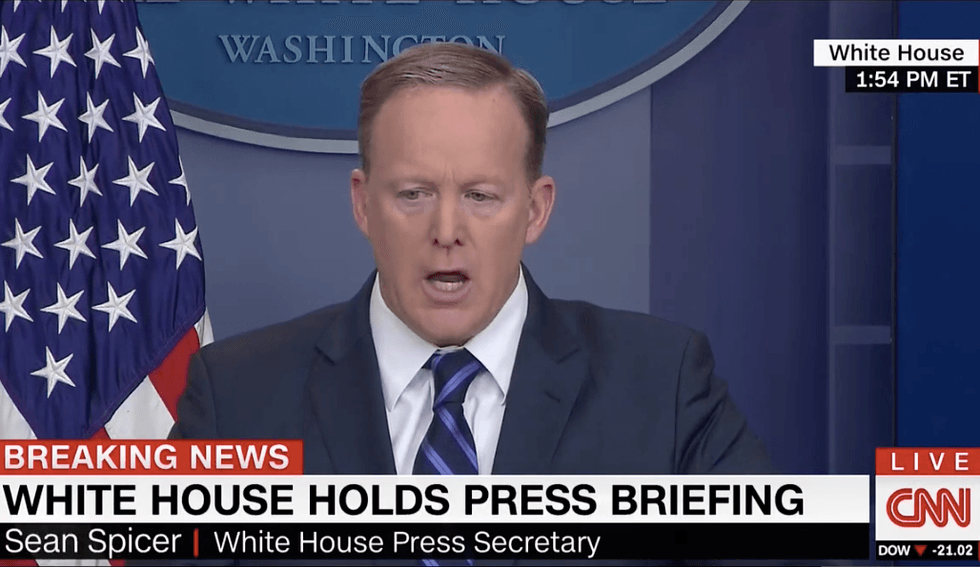 You’re the puppet: Spicer revives Trump’s unhinged attacks on Clinton as Russia scandal grows