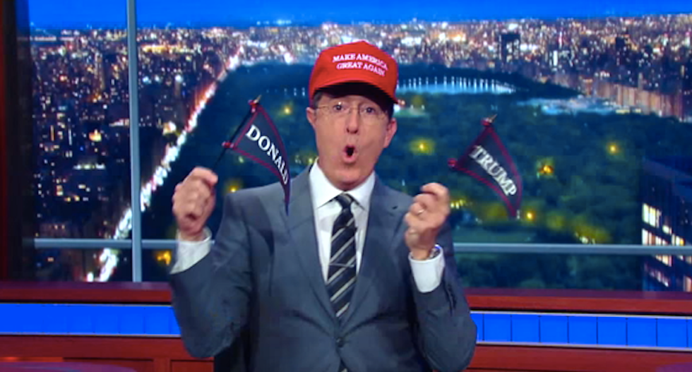Stephen Colbert pushes Trump on delaying Supreme Court vote in special 'Trump phone' interview