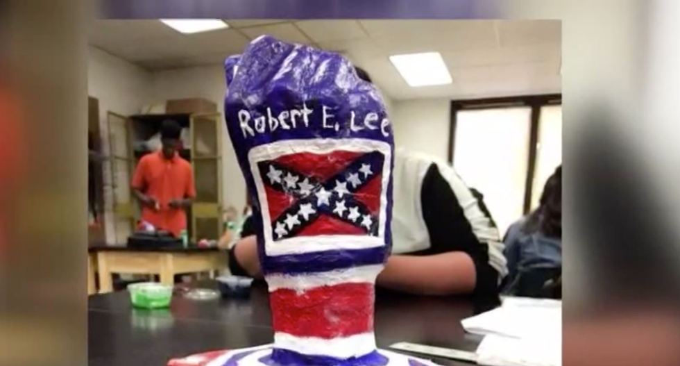 Virginia high school student refuses to change his Confederate-themed art project after teacher calls it racist