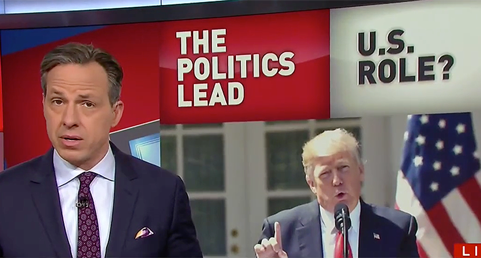 Tapper slams Trump for laying blame for Syria on Obama: What criticism 'can President Trump credibly make?'