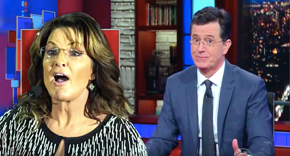 Stephen Colbert endorses every candidate, Sarah Palin-style -- and it's hilarious