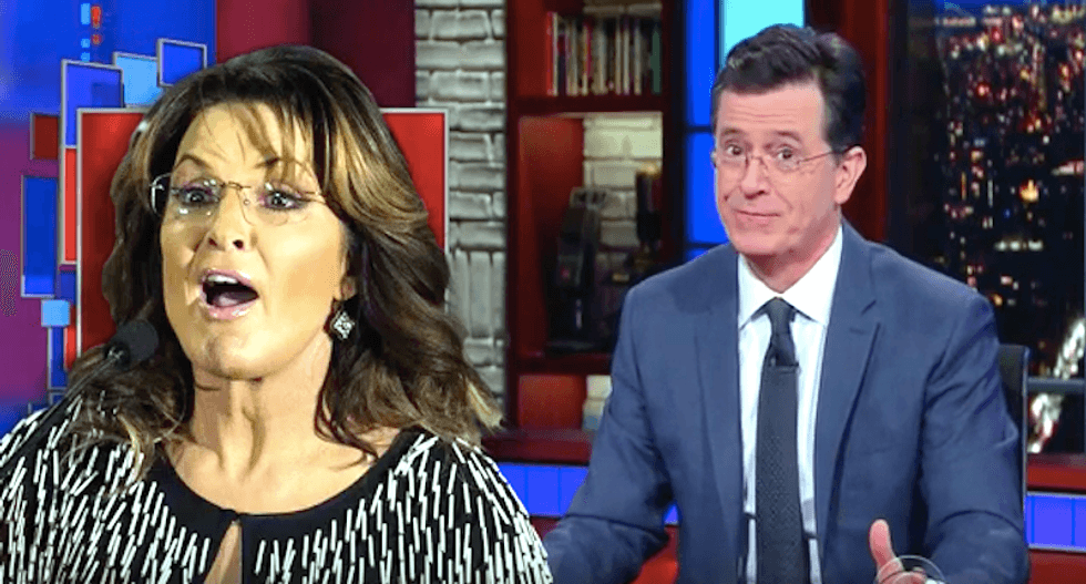 Stephen Colbert endorses every candidate, Sarah Palin-style -- and it's hilarious
