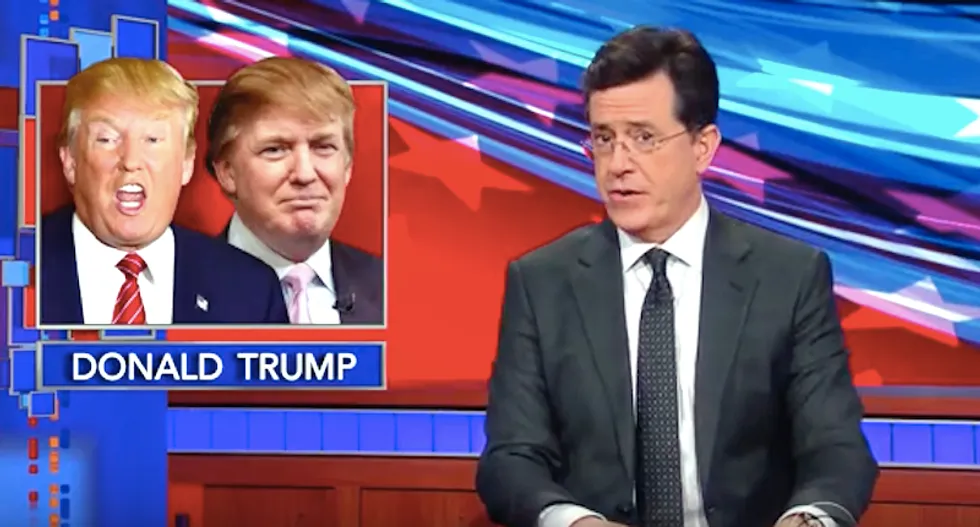 Stephen Colbert's 'Trump vs. Trump' debate reveals just how meaningless but loud Trump actually is