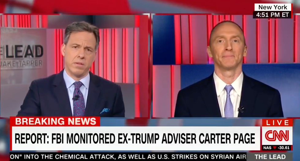 Watch CNN's Jake Tapper grill ex-Trump aide Carter Page: ‘You seem to side with the Kremlin. Why?’