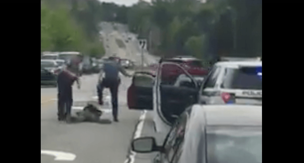 'Blood splattered everywhere': Disturbing footage shows cop stomping on handcuffed black man's face