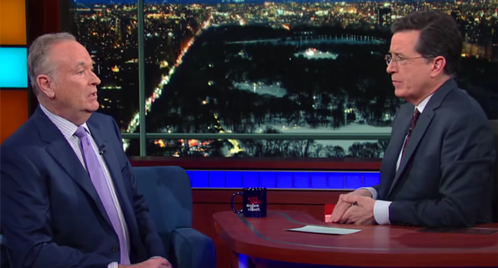 Colbert slaps down Bill O'Reilly's pathetic attempt at Bernie Sanders impression