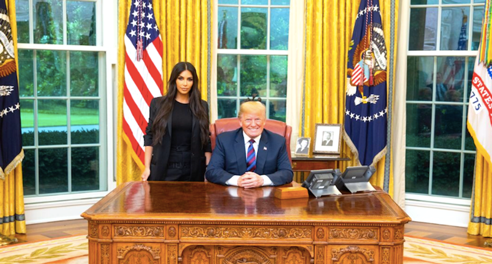 Internet gasps in horror at Donald Trump-Kim Kardashian photo: 'This is an extreme dystopia'