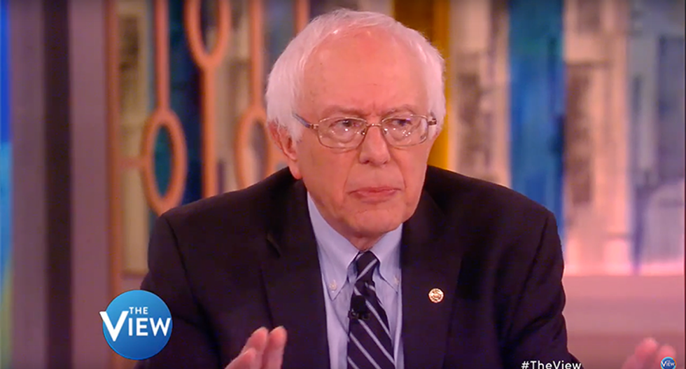 'The View' ask Bernie Sanders to say something nice about his GOP rivals — and he can't